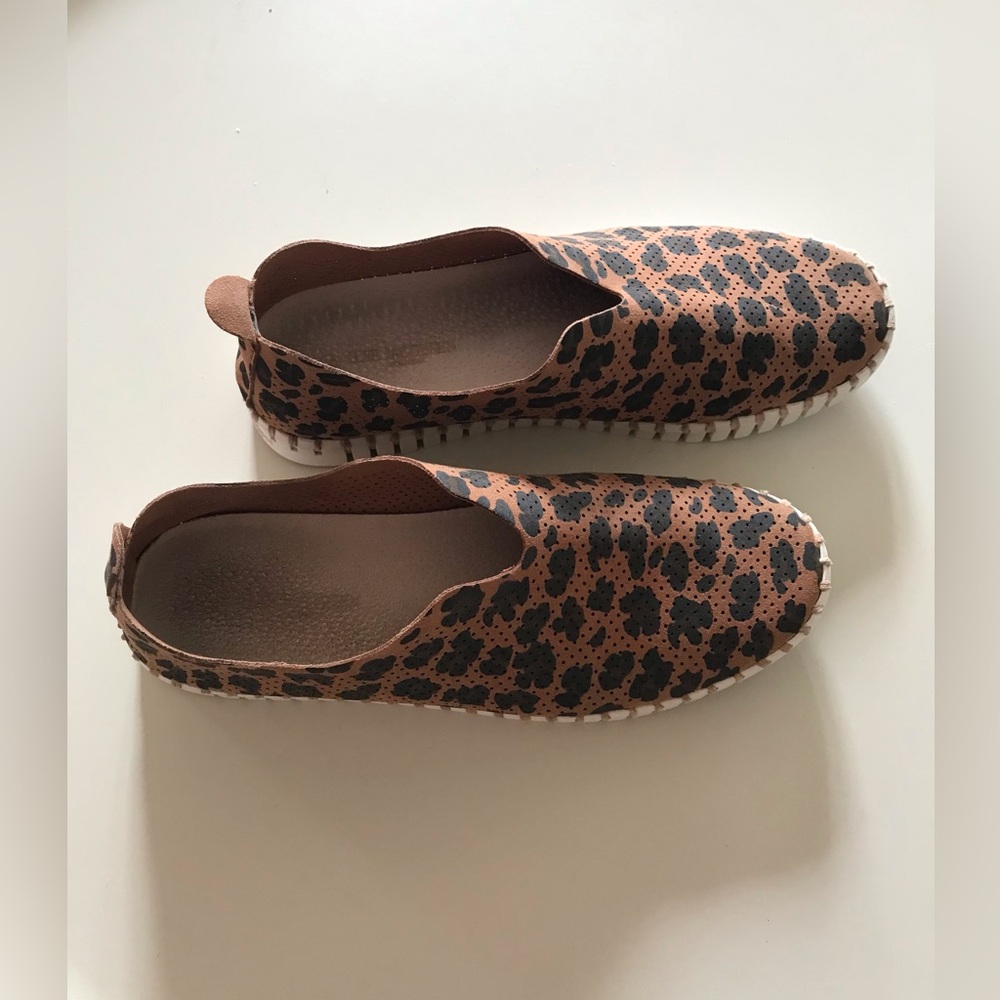 ILSE JACOBSON Tulip Dark Cheetah Flexible Slip on Flat Sneakers Size 40 - Picture 5 of 9